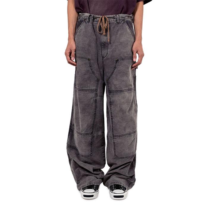 【新品未使用】 KAMIYA カミヤ パンツ カミヤ KAMIYA Distressed Leather Pants （Black） -FASCINATE