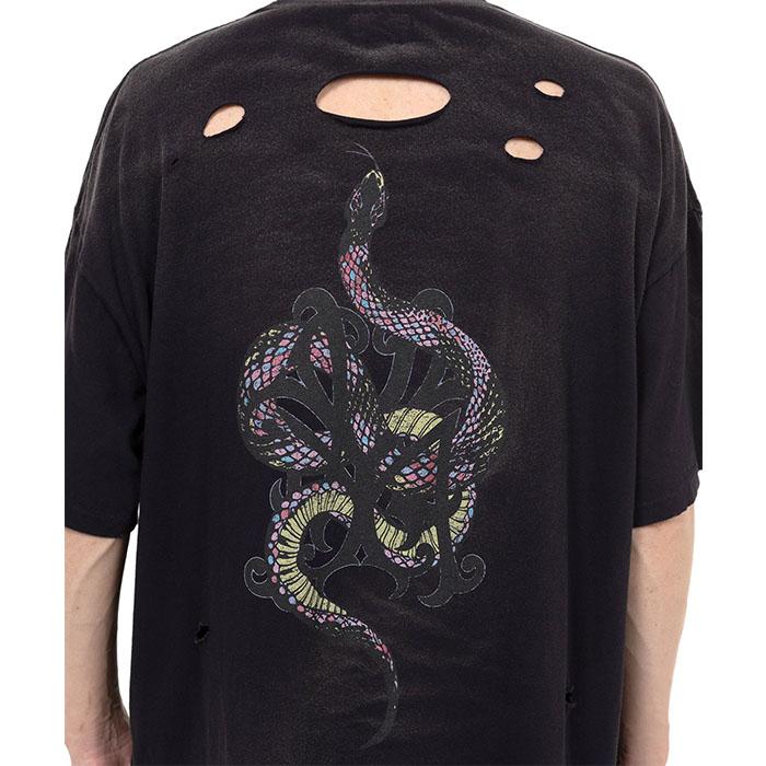 KAMIYA 【SALE セール】カミヤ KAMIYA KMY SNAKE Distressed Tee black 