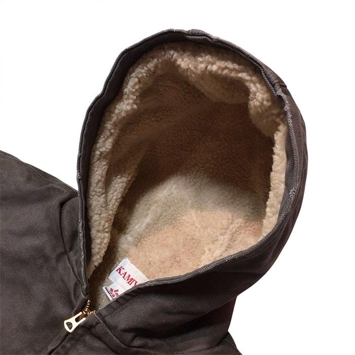カミヤ KAMIYA BORO Boa Duck Zip Parka gray KAMIYA-G15BL101の画像
