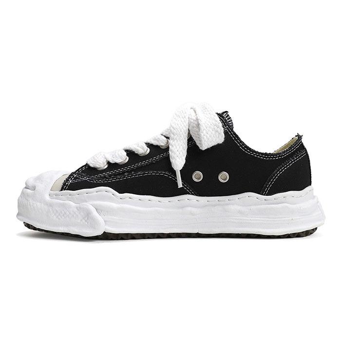 ミハラヤスヒロ Maison MIHARA YASUHIRO HANK original sole toe cap sneaker LOW canvas black MIHARAYASUHIRO-A05FW702の画像