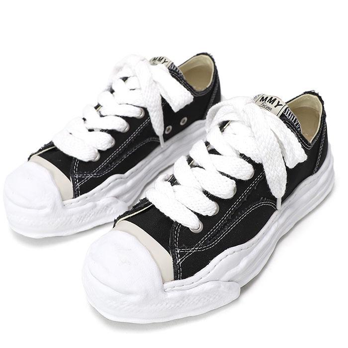 ミハラヤスヒロ Maison MIHARA YASUHIRO HANK original sole toe cap sneaker LOW canvas black MIHARAYASUHIRO-A05FW702の画像