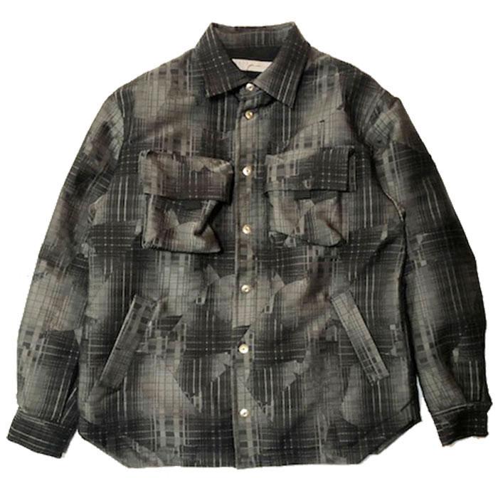 ネイプ NAPE_ BROKEN CHECK SH JKT gray x black NAPE-430-BC