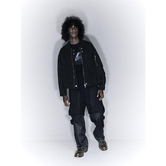 ネイプ NAPE_ DOUBLE FACE BOMBER charcoal NAPE-685の画像