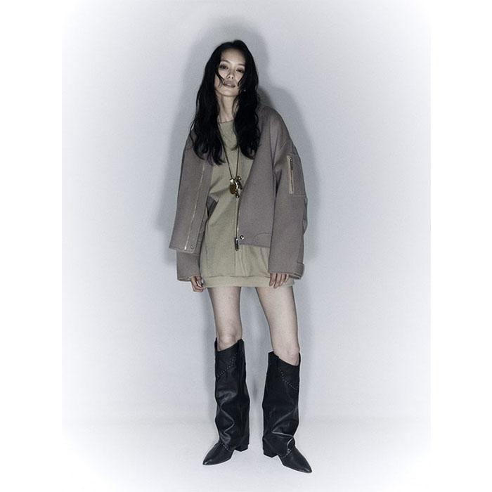 ネイプ NAPE_ DOUBLE FACE BOMBER pink beige NAPE-685の画像