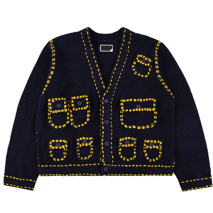 PHINGERIN フィンガリン PG1 POCKET CARDIGAN navy PHINGERIN-PD-252