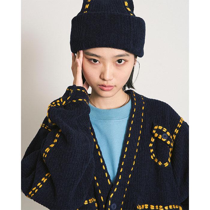 PHINGERIN フィンガリン PG1 POCKET CARDIGAN navy PHINGERIN-PD-252