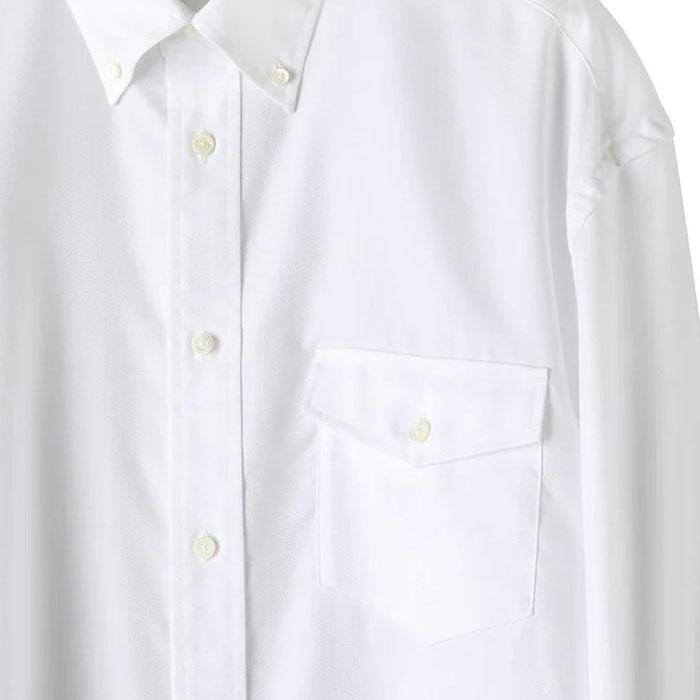 タカヒロミヤシタザソロイスト TAKAHIROMIYASHITATheSoloist. back gusset sleeve botton down shirt. solid white Soloist-0001aSS24｜incense-web-shop｜05