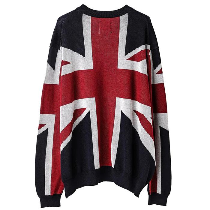 タカヒロミヤシタザソロイスト TAKAHIROMIYASHITATheSoloist. crew neck sweater. union jack tricolor Soloist-sk0001css24｜incense-web-shop｜02