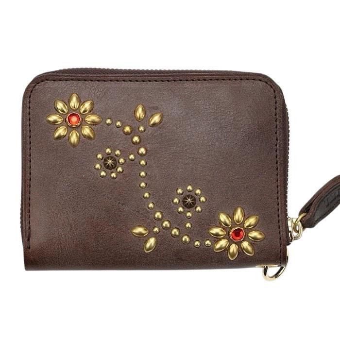 TMT LEATHER STADS WALLET MIDDLE brown TMT-TACF26SP06