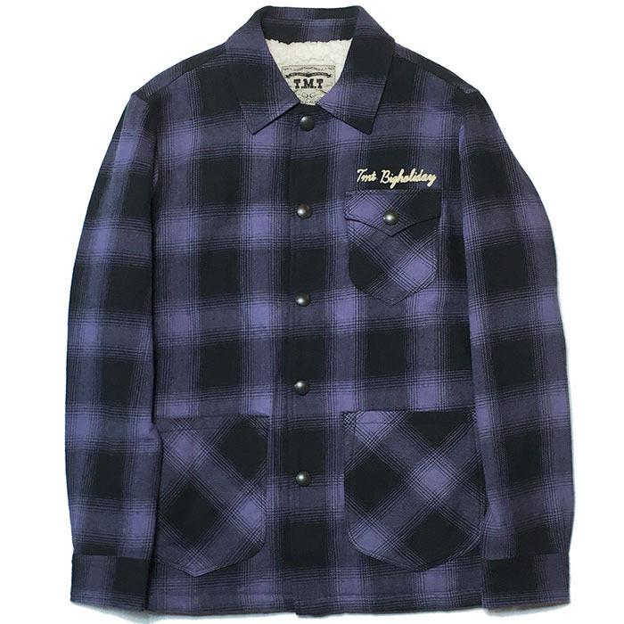 TMT 【SALE セール】TMT VINTAGE OMBRE CHECK BOA SHIRTS JACKET 