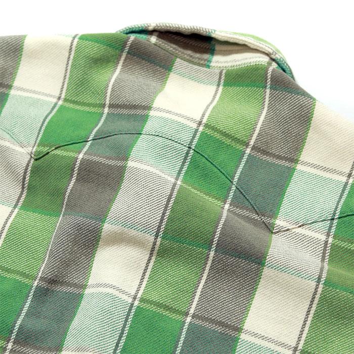 TMT HEAVY TWILL PLAID SHIRTS green TMT-TSHS2403｜incense-web-shop｜09