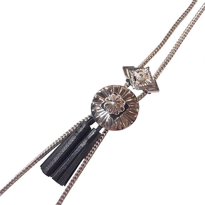 TOGA TOO UNISEX トーガ Metal loop tie silver TOGA-TZ252