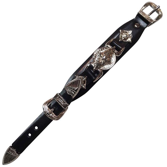 TOGA TOO UNISEX トーガ Double buckle concho bangle black TOGA