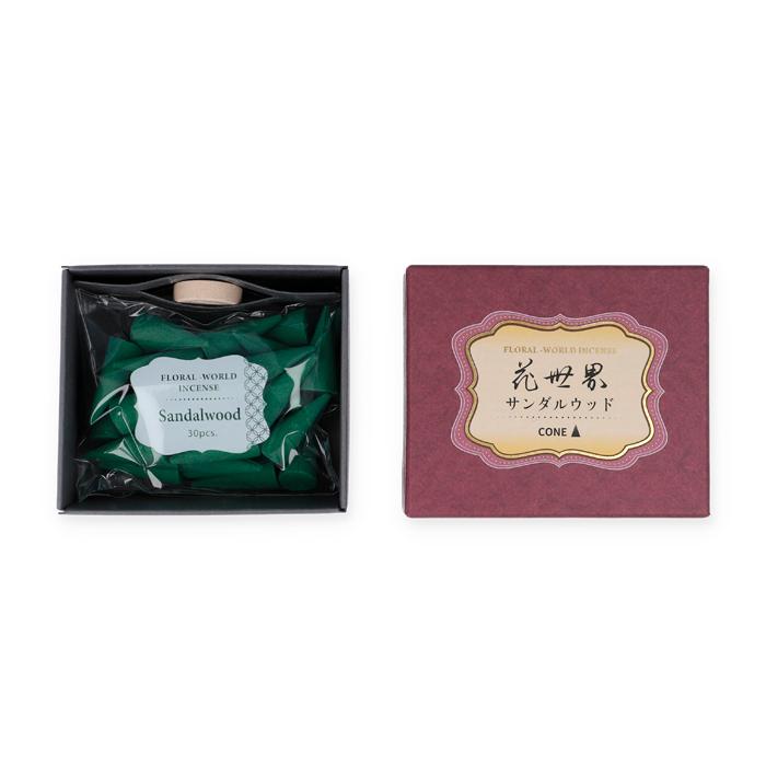 松栄堂 花世界 サンダルウッド コーン 30粒 : インセンスロード - 通販