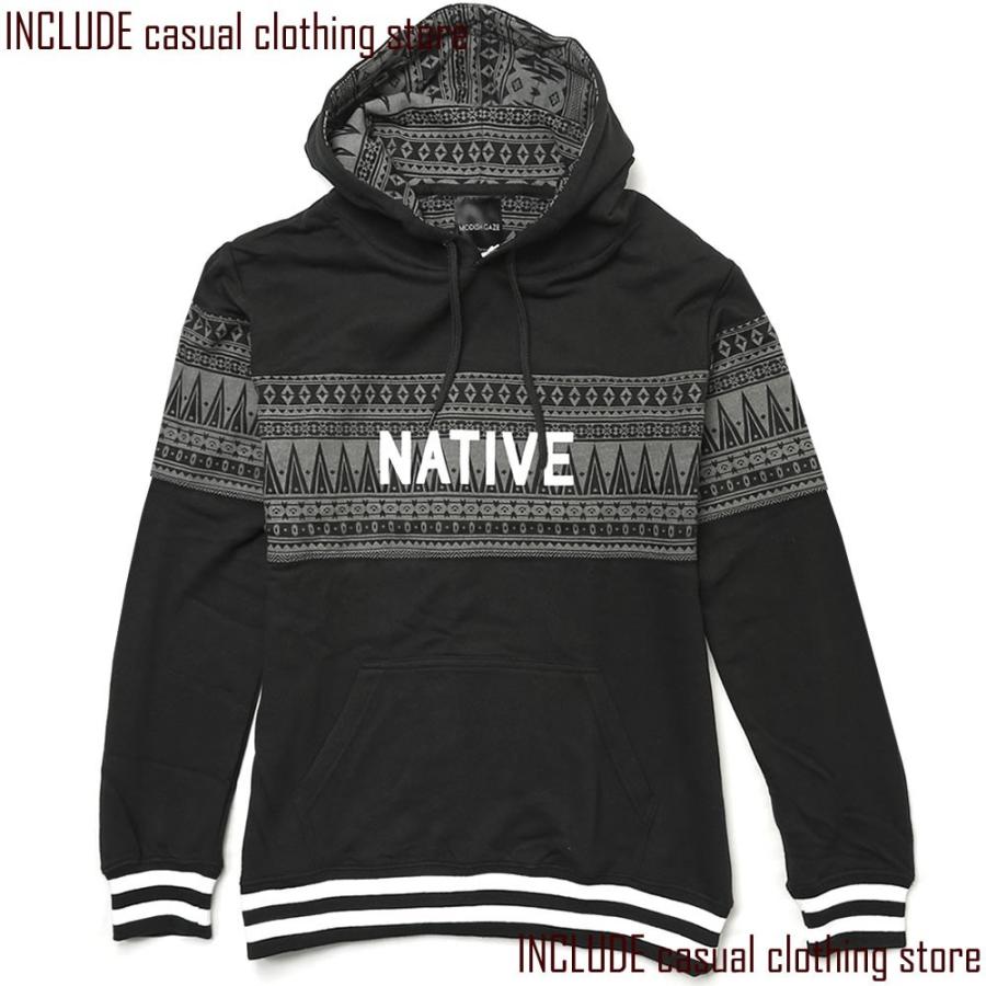 ガーゼ裏毛 プルパーカー ネイティブ柄 トレーナー スウェット 長袖パーカー 長袖 パーカー 黒 M 送料込 |  | 01
