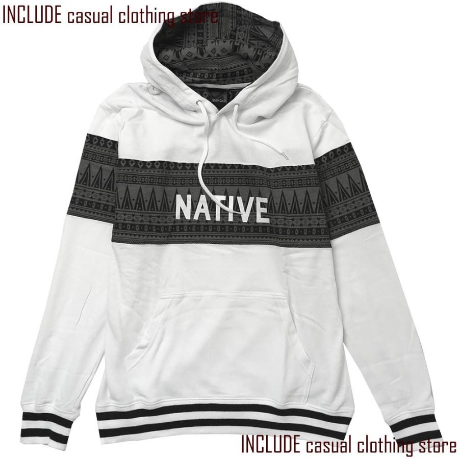 ガーゼ裏毛 プルパーカー ネイティブ柄 トレーナー スウェット 長袖パーカー 長袖 パーカー 白 M 送料込 |  | 01