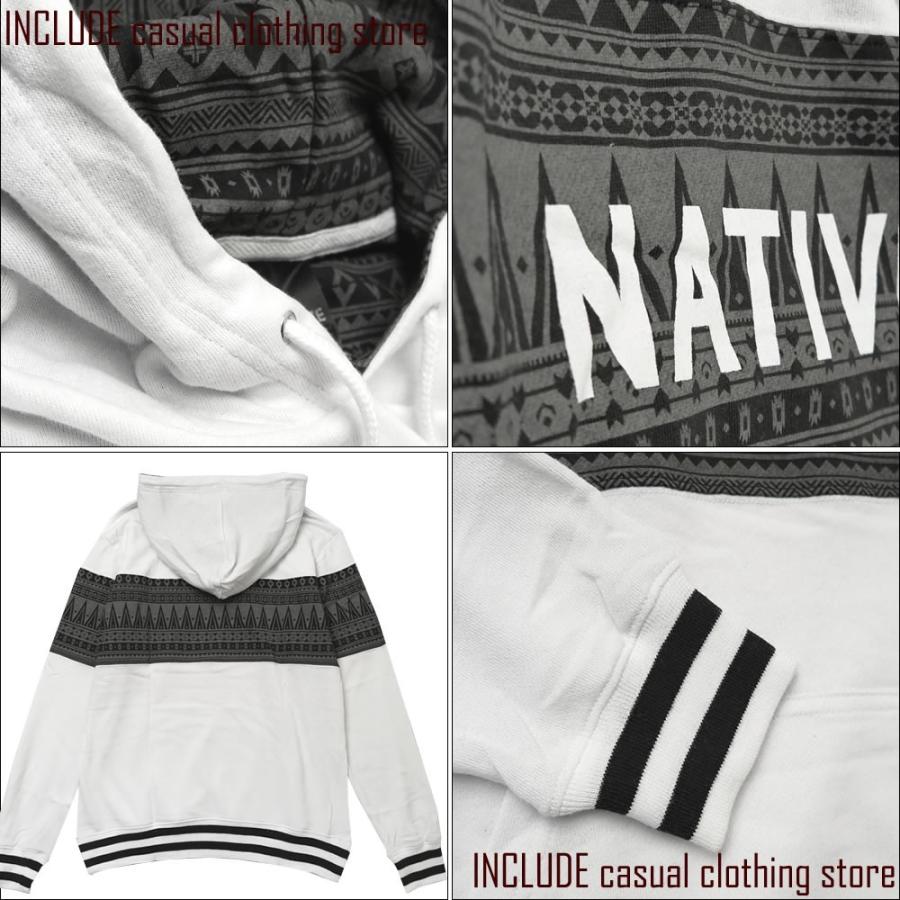 ガーゼ裏毛 プルパーカー ネイティブ柄 トレーナー スウェット 長袖パーカー 長袖 パーカー 白 M 送料込 |  | 02