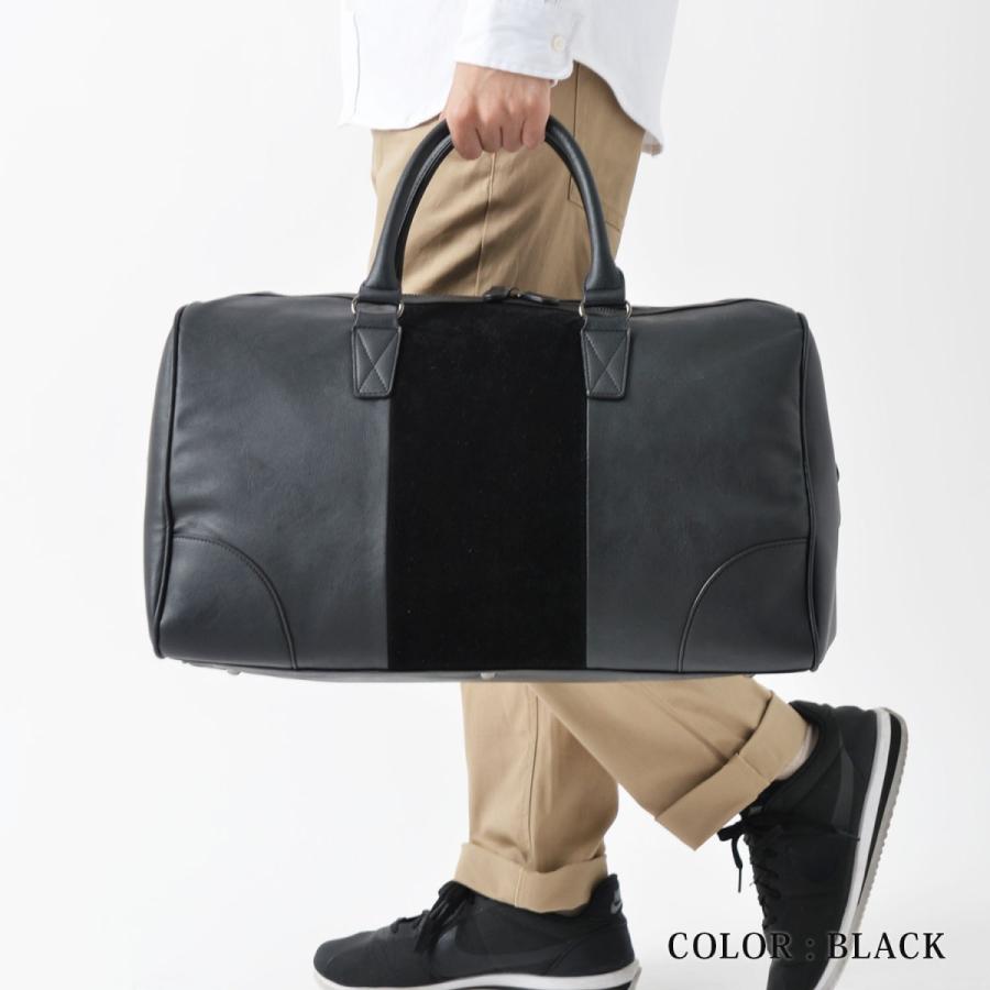 ボストンバッグ PUレザー スウェード ベロア スエードタッチ切替 多機能 ビジネス プレゼント お祝い 旅行 大容量 切替生地 |  | 03