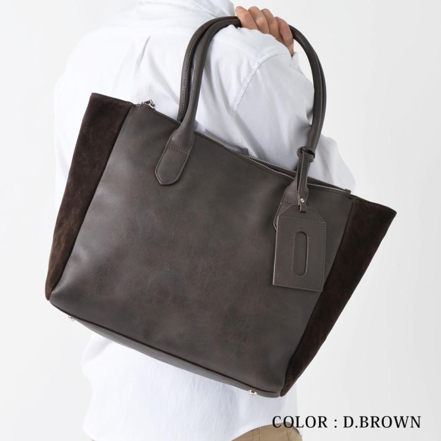 トートバッグ ツインZIP PUレザー スウェード ベロア スエードタッチ切替 多機能 ビジネス プレゼントお祝い 旅行 大容量 |  | 12