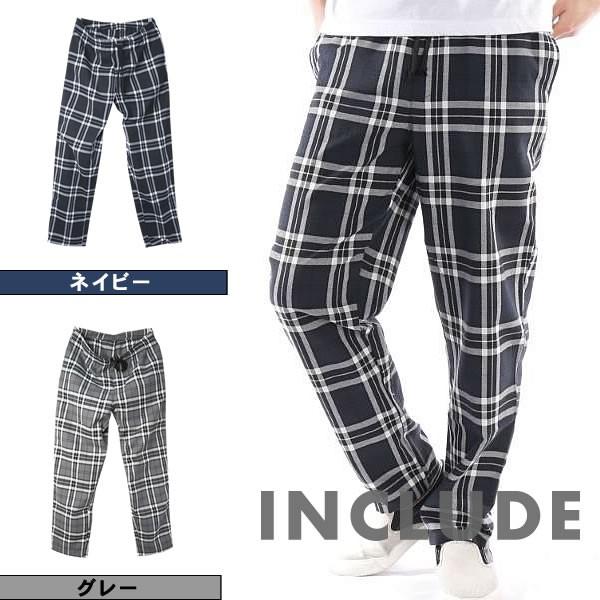 春新作 チェックパンツ ワイドテーパード チェック柄 イージーパンツ メンズ チノパンツ チェック パンツ 梅春 新生活 | 