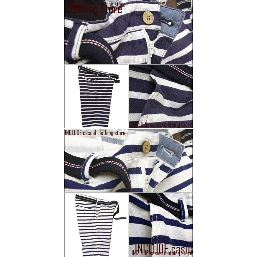 ショートパンツ ハーフパンツ ボーダー柄 リゾート ベルト付 短パン パンツ メンズ 南国 |  | 04