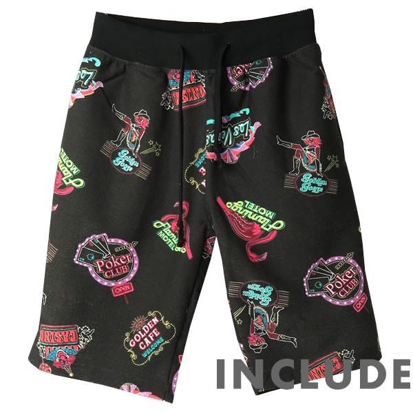 ハーフパンツ ショートパンツ 人気 ネオン柄 アロハ柄 ラスベガス アメリカ 短パン 膝上 カジュアル おしゃれ ストリート系 |  | 05