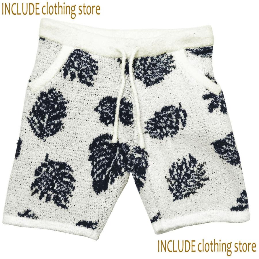 リーフ ボア ショートパンツ ストレッチ モールヤーン 短パン リゾート ルームウェア BITTER ビター系 メンズ |  | 01