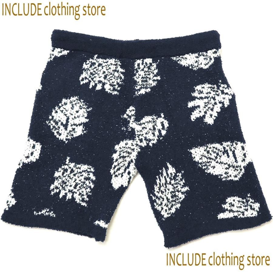 リーフ ボア ショートパンツ ストレッチ モールヤーン 短パン リゾート ルームウェア ビター メンズ M ネイビー 送料込 |  | 01