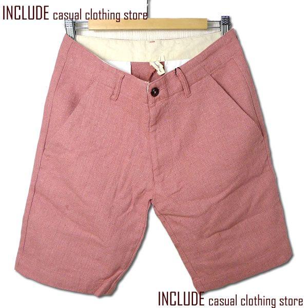 無地 プリペラ  リゾート ショートパンツ ハーフパンツ メンズ キナリ ピンク |  | 01