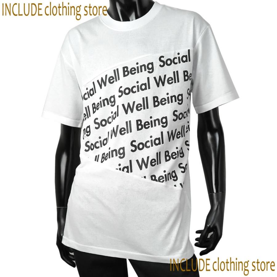 SALE 送料無料 オーバーサイズ ビッグシルエット 半袖カットソー  半袖T ロゴ 切替パターン メンズ 黒 白 |  | 01