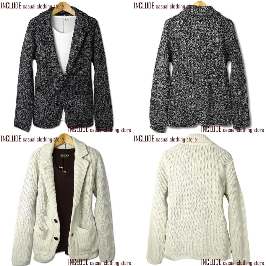 ニットジャケット テーラードジャケット カーディガン メンズ ニット ケーブル編み |  | 03