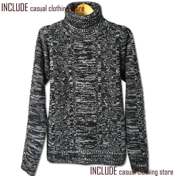 タートルネック ざっくりニット ニット セーター フィッシャーマン メンズ ボーダー |  | 03