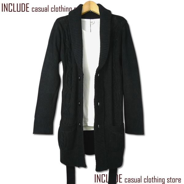 ニットトレンチコート ニットコート ジャケットコート ケーブル編み ハーフ丈 メンズ ショールカラー |  | 02