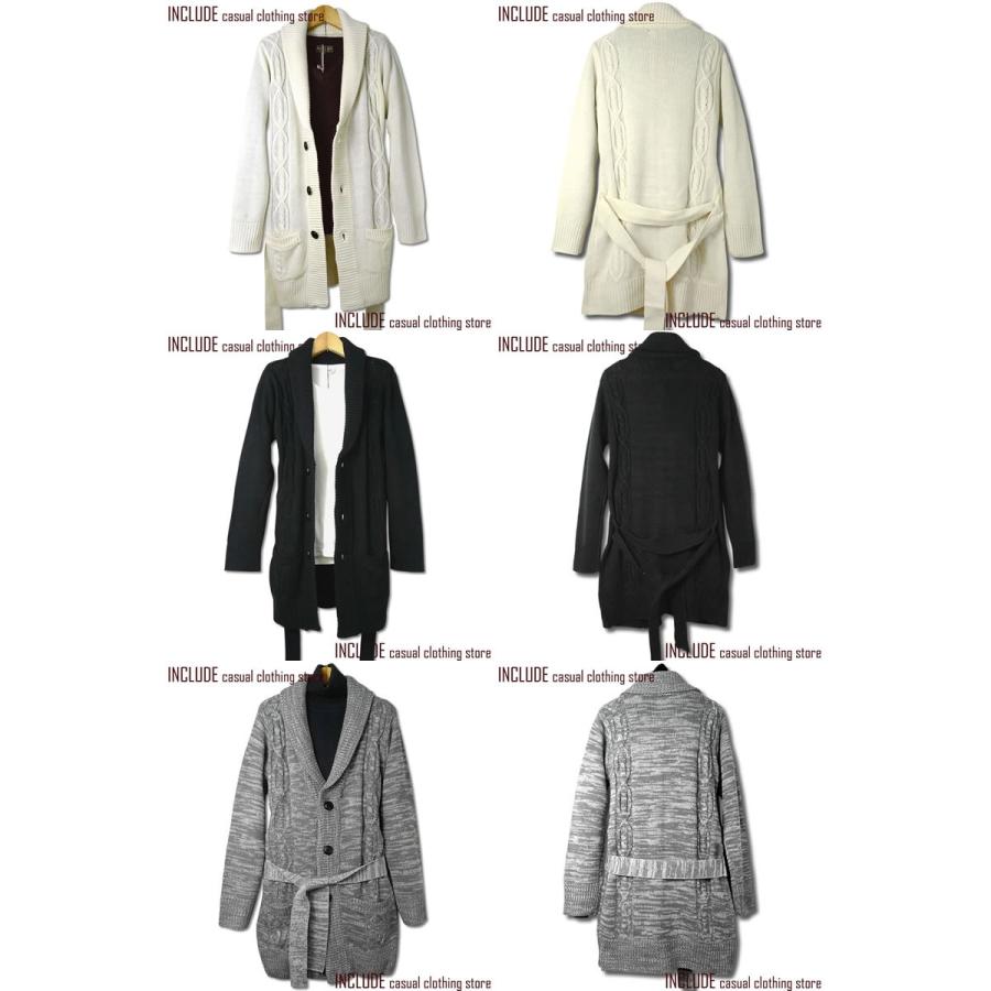 ニットトレンチコート ニットコート ジャケットコート ケーブル編み ハーフ丈 メンズ ショールカラー |  | 04