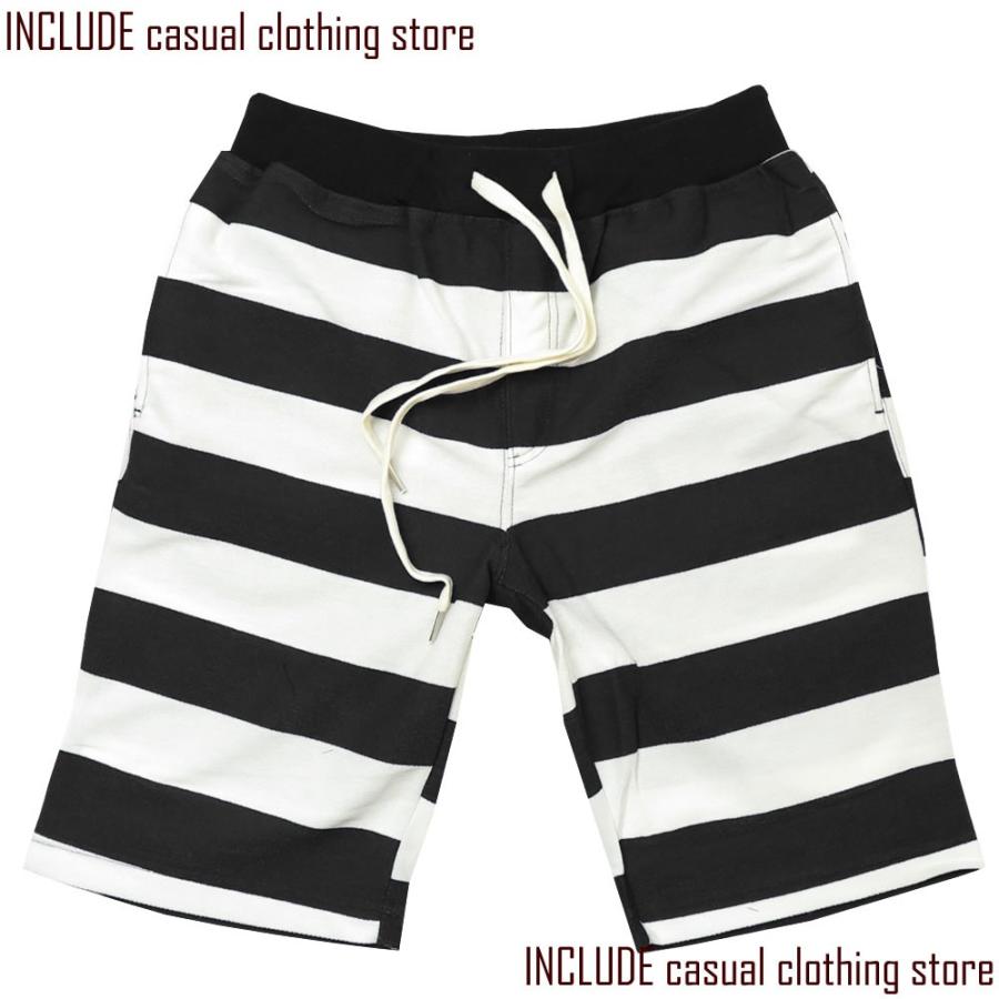 ボーダー ショートパンツ ハーフパンツ 短パン 太ボーダー メンズ ミニ 裏毛 南国 |  | 02