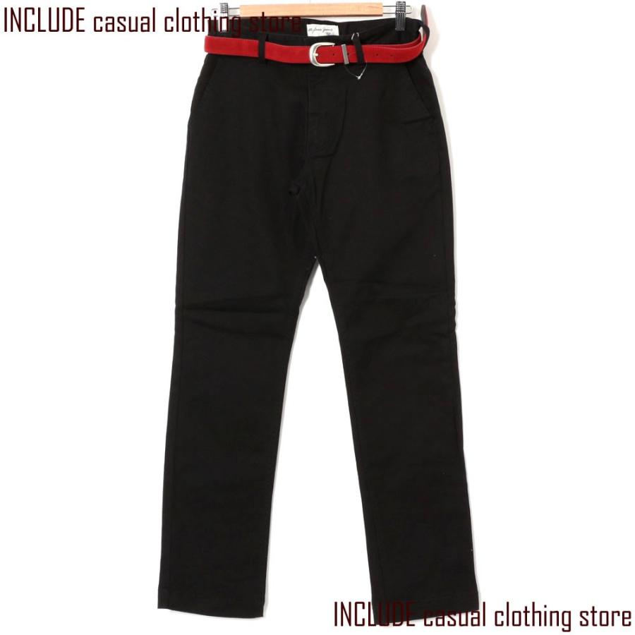 チノパン カラーパンツ ベルト付 ストレッチ 伸縮 メンズ 長ズボン ロングパンツ 無地 |  | 01