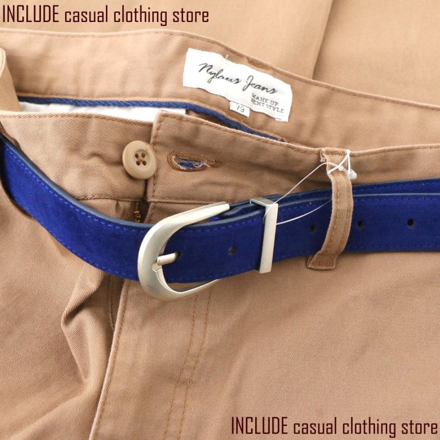 チノパン カラーパンツ ベルト付 ストレッチ 伸縮 メンズ 長ズボン ロングパンツ 無地 |  | 05