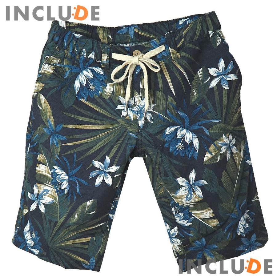 ボタニカル ショートパンツ ハーフパンツ メンズ 父の日 花柄 短パン プリペラ フラワー 南国 M L XL |  | 04