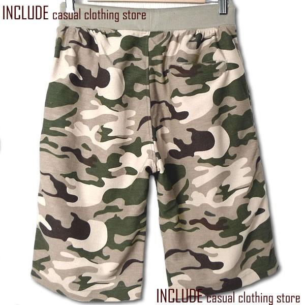 カモフラージュ ショートパンツ ショーツ カモフラ 迷彩 ミニ裏毛 メンズ  リゾート アウトドア 海 |  | 01