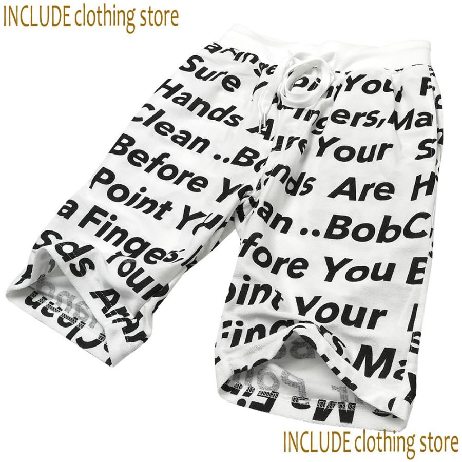 ビッグロゴ ショートパンツ ハーフパンツ 短パン メンズ スポーツ ダンス ストリート ブラック ホワイト レッド |  | 01