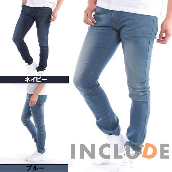 ストレッチ スキニー  メンズ デニムパンツ デニム ズボン ボトムス ジーパン Gパン 大きいサイズ | 