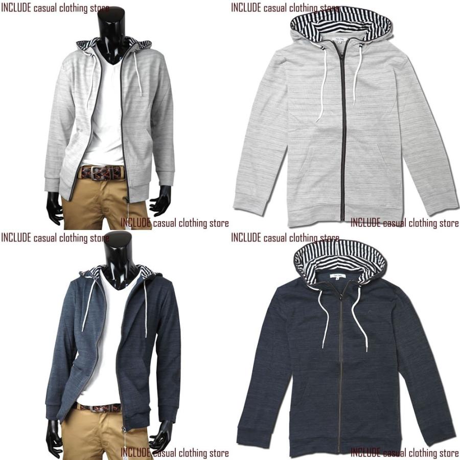 フルジップパーカー ジップアップパーカー ボーダー パイピング メンズ |  | 03