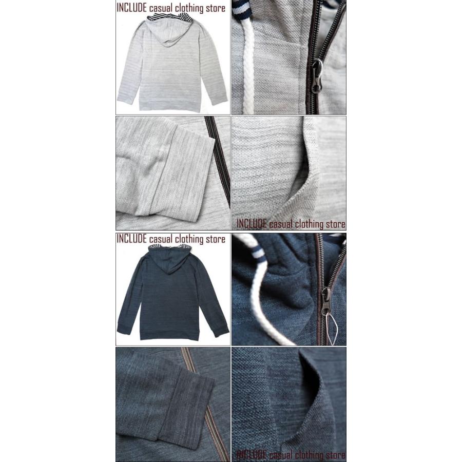 フルジップパーカー ジップアップパーカー ボーダー パイピング メンズ |  | 04