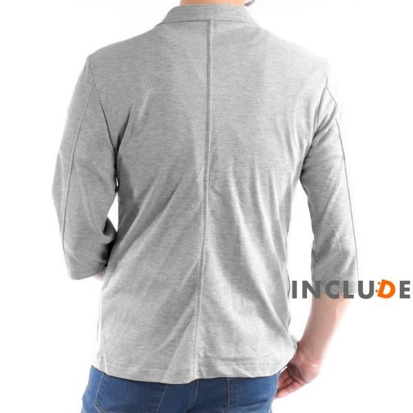 7分袖 半端袖 テーラードジャケット カットテーラー テーラード ジャケット 薄手 2ボタン ストレッチ メンズ |  | 10