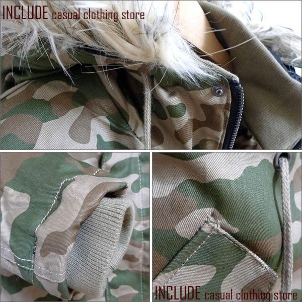 中綿 キルト フード ファー モッズコート コート アウター モッズ ミリタリー カモフラ 迷彩 カジュアル メンズ |  | 02