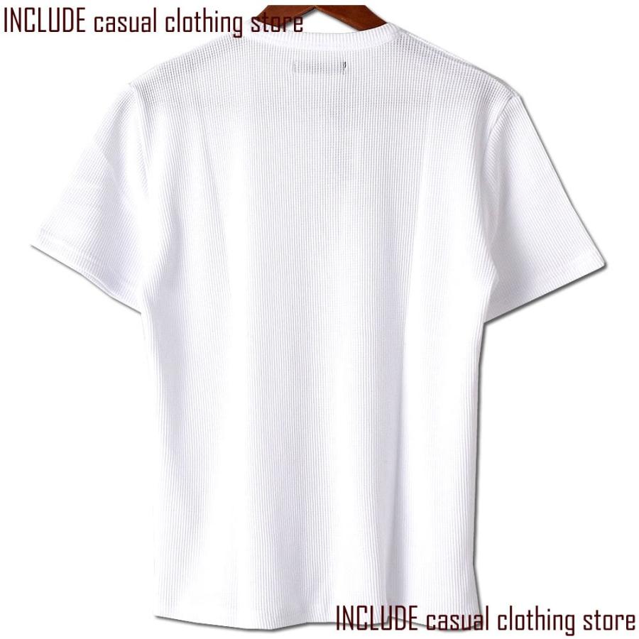 ワッフル ヘンリーネック サーマル 半袖 Tシャツ メンズ 春夏 |  | 04