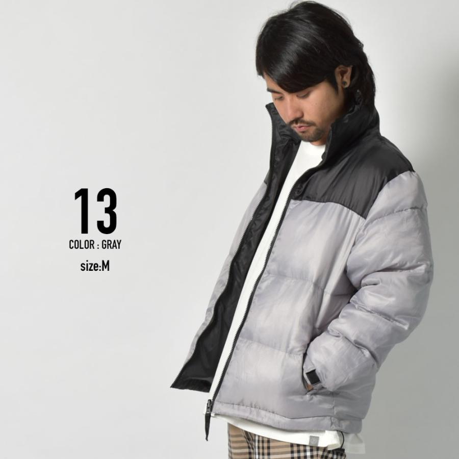 中綿ジャケット リバーシブル スタンド襟 タウンユース ダウンジャケット 大きいサイズ XXL(3L) XL L M |  | 02