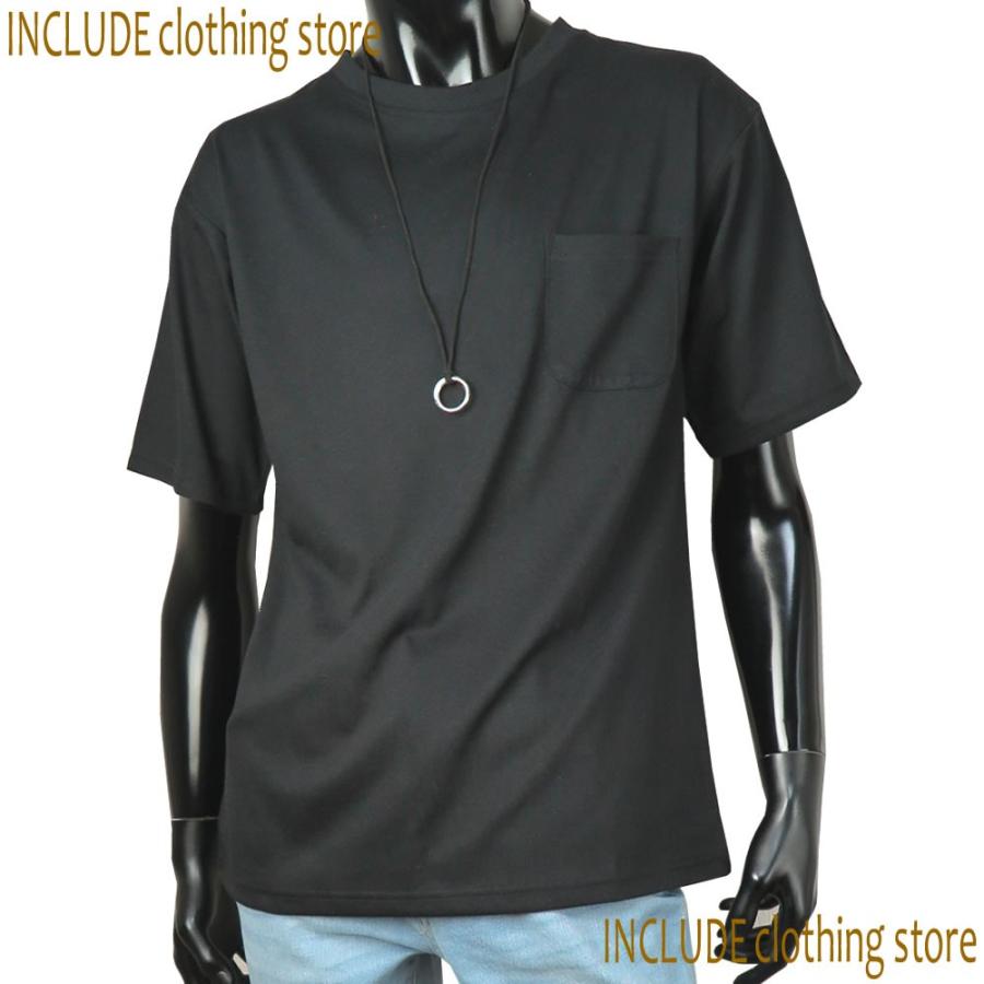 オーバーサイズ ビッグシルエット チョーカー付 ネックレス付 半袖T メンズ 黒 ベージュ |  | 01