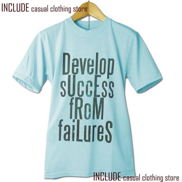 SALE 送料無料 半袖Tシャツ ストリート ロゴ プリント 半袖T ショートスリーブ メンズ サックス ブルー ホワイト 白 |  | 01