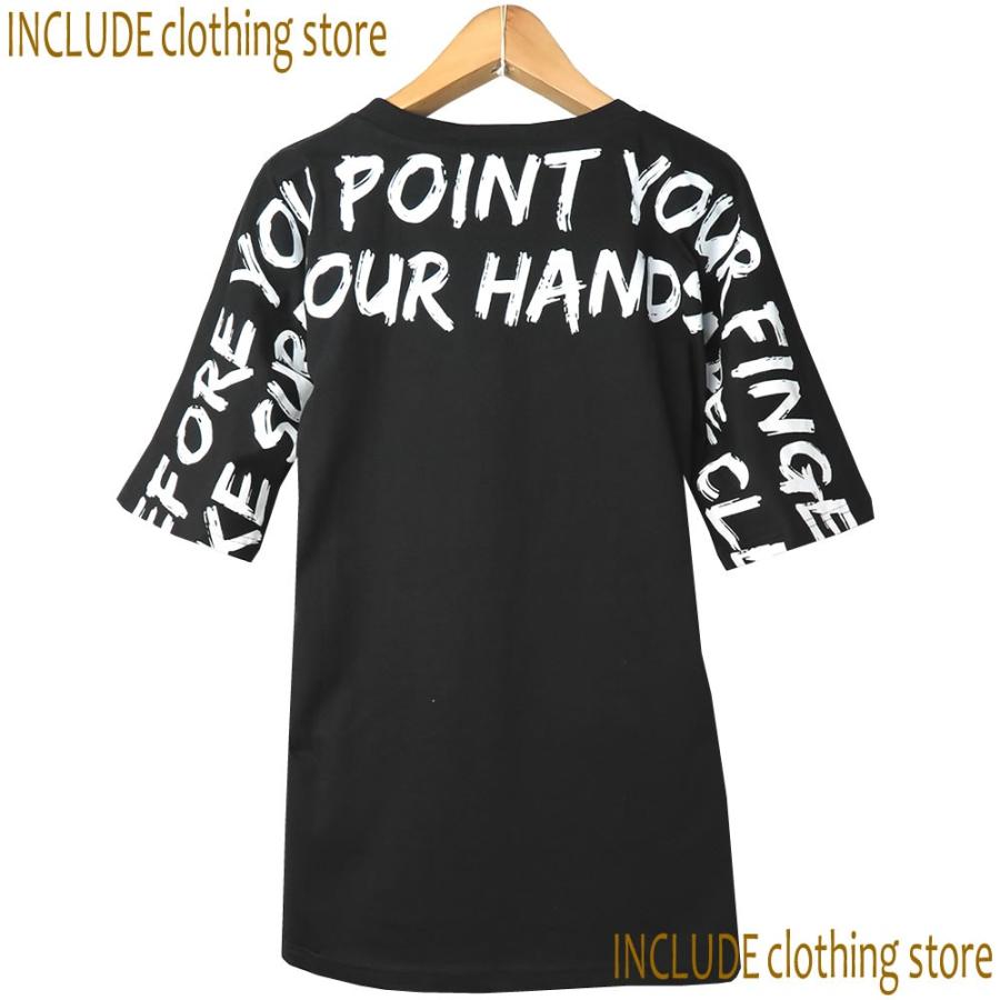 SALE 送料無料 ドルマンスリーブ ロゴ はんぱ袖 半袖T オーバーサイズ ビッグシルエット ダンス メンズ レディース |  | 02